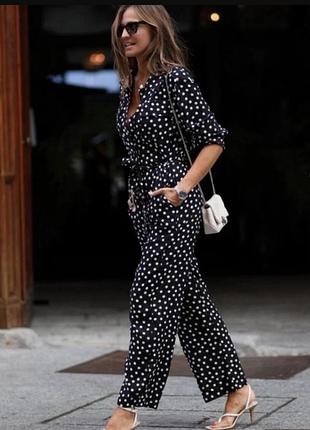 Комбинезон в горошек zara studio limited edition вискоза