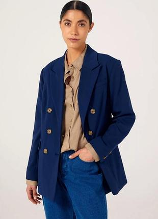 Двубортный классический базовый жакет блейзер ben de lisi.