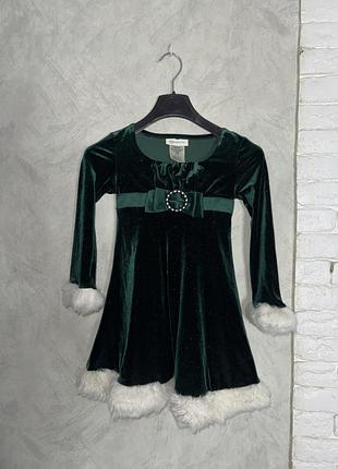 Велюрова святкова сукня плаття на дівчинку 5р