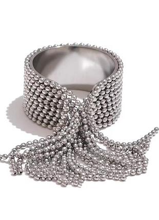 Кольцо с цепочками нержавеющая сталь stainless steel