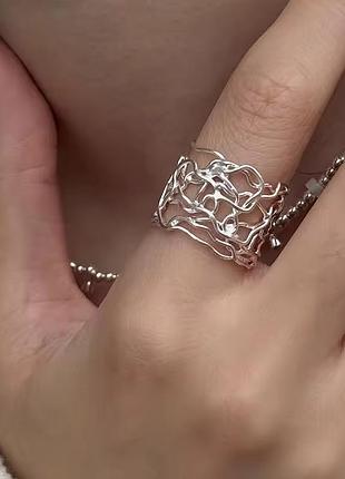Кольцо ажурное серебро 925 пробой