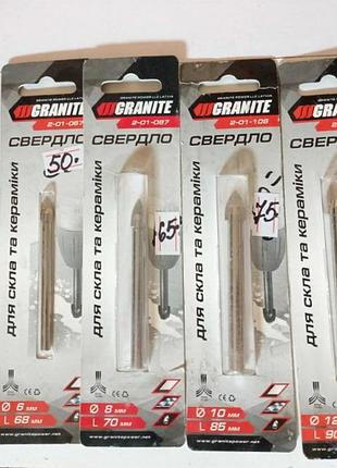 Свердло пікоподібне для скла і кераміки/плитки granite latvia