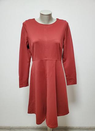 Шикарне брендове трикотажне віскозне плаття теракотового кольору