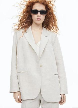 Льняний піджак h&m