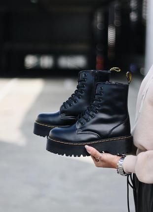❄️🖤❄️dr.martens Leopard jadon black fur❄️🖤❄️ботинки женские зимние доктор мартинс жадон