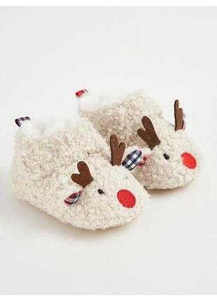 Тапочки-пинетки новогодние