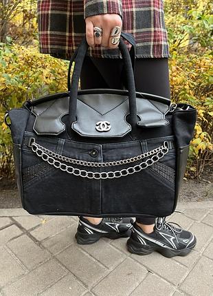 Черная сумка handmade