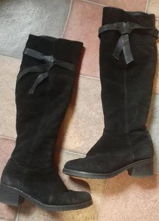 Сапоги замша,овчина 40