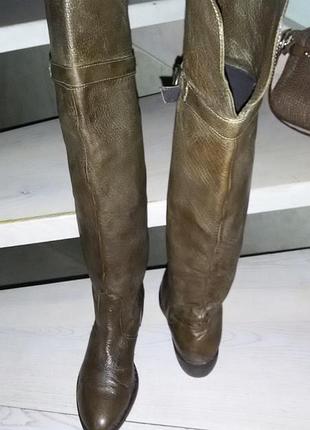 Rudi &amp; harald nielson (дания)-cтильные кожаные ботфорты р.38 (24.5см)