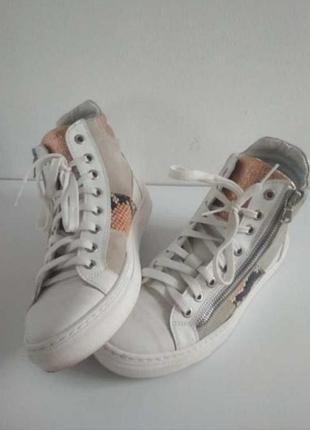 Женские демисезонные высокие кеды кроссовки хайтопы экокожа 36р