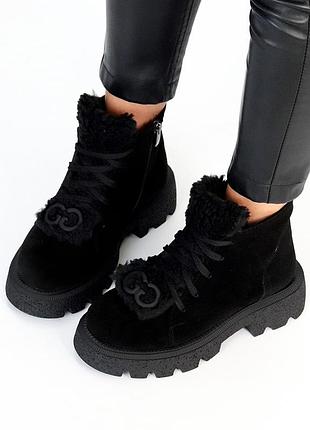 Ботинки натуральная замша украина