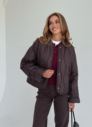 Дутый стеганый лайнер куртка