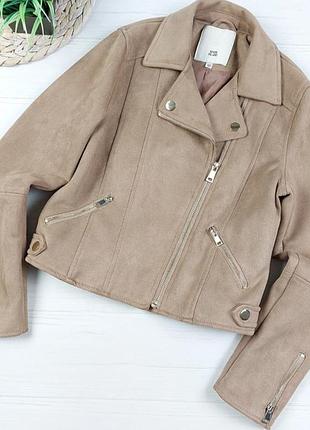 Курточка косуха river island на девушку 10-12роков цвет мокко, бежевый коричневый