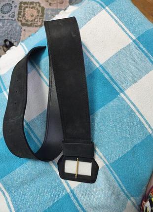 Ремень черный кожа размер 85.