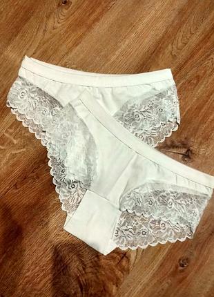 Лот.трикотаж с кружевом,трусики