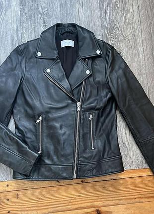 Жіноча куртка косуха з натуралтнрї шкіри zapa