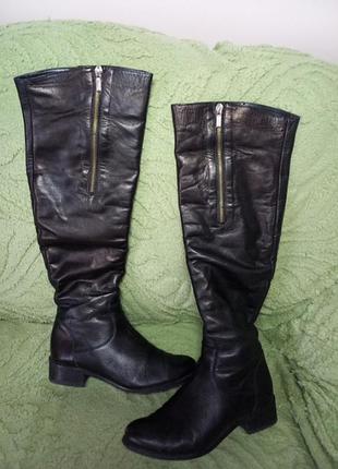 Сапожки женские кожаные