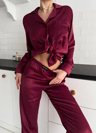 ⭐⭐⭐⭐⭐ 
женская сатиновая пижама двойка a1265