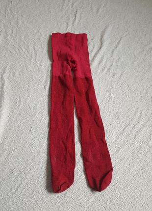 Коттоновые колготки с люрексом для девочки 5-6 лет