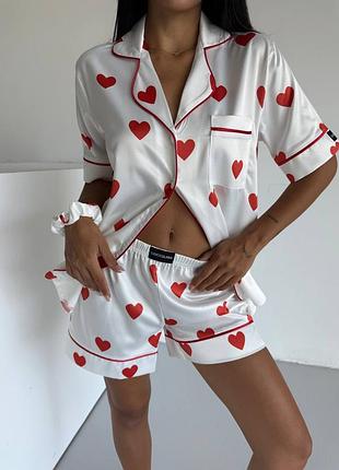 Женская пижама рубашка штаны одежда для дома шорты