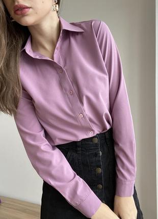 Лавандова базова сорочка , блуза2 фото