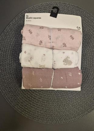 Набор муслиновых детских пеленок c&amp;a