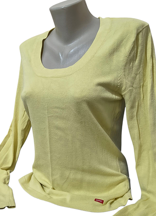 Жовтий светр лонгслів віскоза esprit