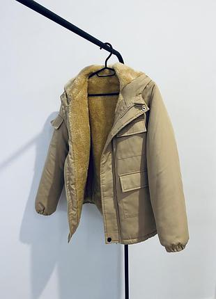 Зимова куртка для підлітків shein бежева | 13-14 років