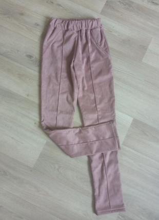 Новые,на мягком плюше брюки-лосины на 152-158р.