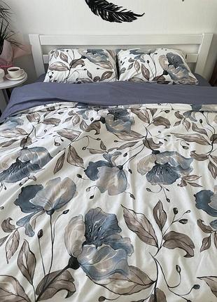 Постельное белье ранфорс premium большой цветок (полуторный,двуспальный,евро,симейный)