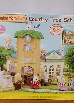 Игровой набор sylvanian families школа-дерево (sf 5105) с семьей бурундуков