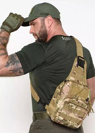 Тактическая сумка-рюкзак через плечо с cordura 900d, камуфляж, трансформер, molle