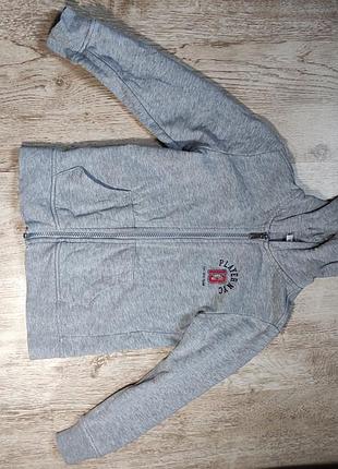 Кофта для мальчика на молнии с капюшоном на рост 116 см 5-6 лет