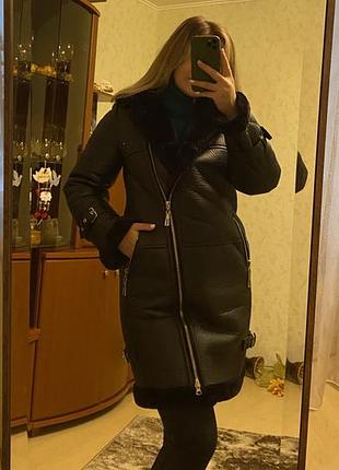 Дублянка жіноча подовжена чорна розмір s/m