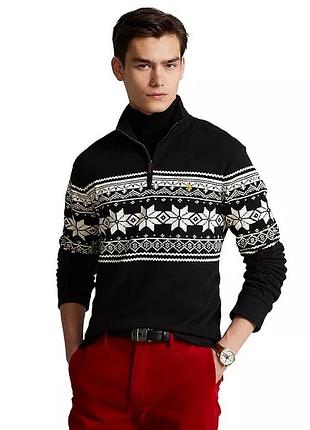 Пуловер ralph lauren estate rib 1/2 zip pullover