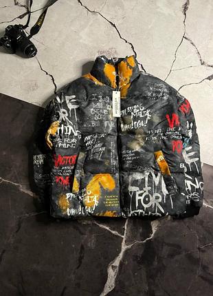 Куртка мужская / женская серая графитовая короткая теплая осенняя весенняя зимняя