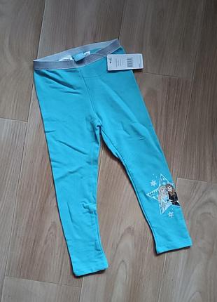Утепленные (начеос) леггинсы лосины frozen (disney) 76596, детские на девочку, холодное сердце