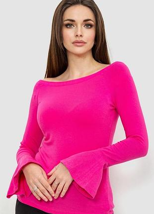 Кофта жіноча однотонна 244r200-1, колір рожевий, 244r201-1