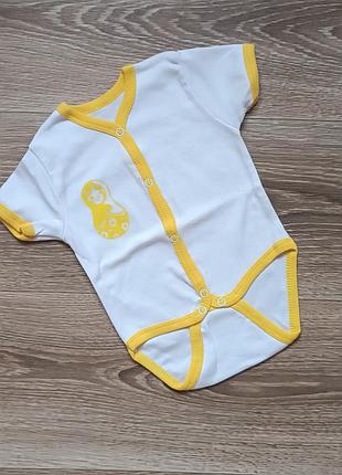 Боди на девочку / короткий рукав / зербаная / р.68, 3-6 мес. / 80606