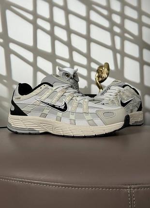 Женские кроссовки nike p-6000 1948x beige white black
