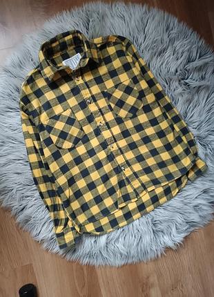 Классная тёплая рубашка в клетку kids, размер 12.