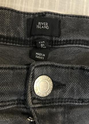 River island 💙чоловічі плотні чорно-сірі котонові  джинси  штани класичні прямі звужені 💛розмір 32/м/46 чоловічий одяг/жіночий одяг/унісекс