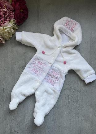 Махровий комбінезон чоловічок з вишивкою вишиванка