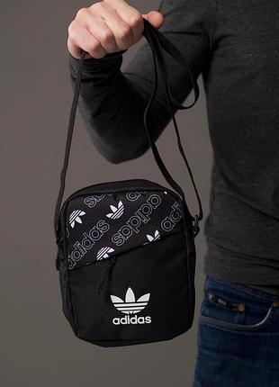 Сумка барсетка adidas oxford 1000d чорна через плече
