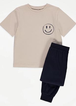 Піжама для хлопчика george футболка та флісові штани, комплект для сну