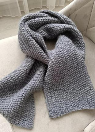 Шарф шарфик теплый вязаный зима зимний