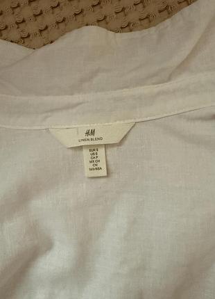 H&m рубашка льон/котон