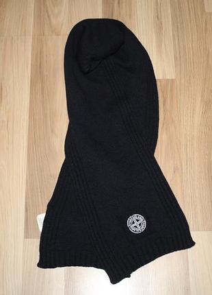 Оригинальный шерстяной шарф stone island 148x22 см