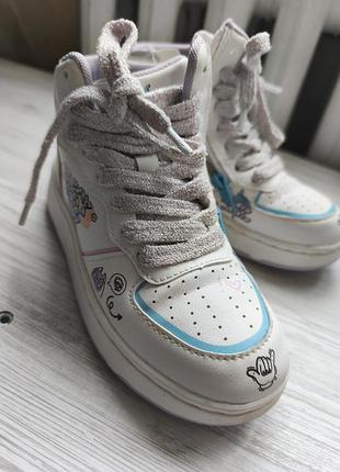 Высокие кроссовки хайтопы для девочки zara 31 размер
