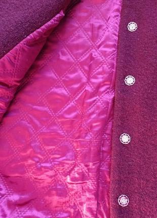 Зимові пальто x-woyz з натуральним хутром колір бордо4 фото